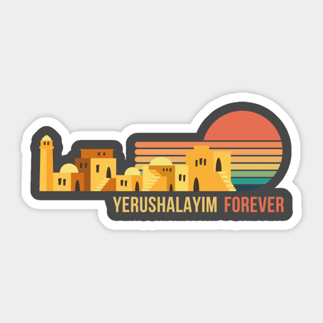 Yerushalayim Forever Sticker by Uri Zehavi